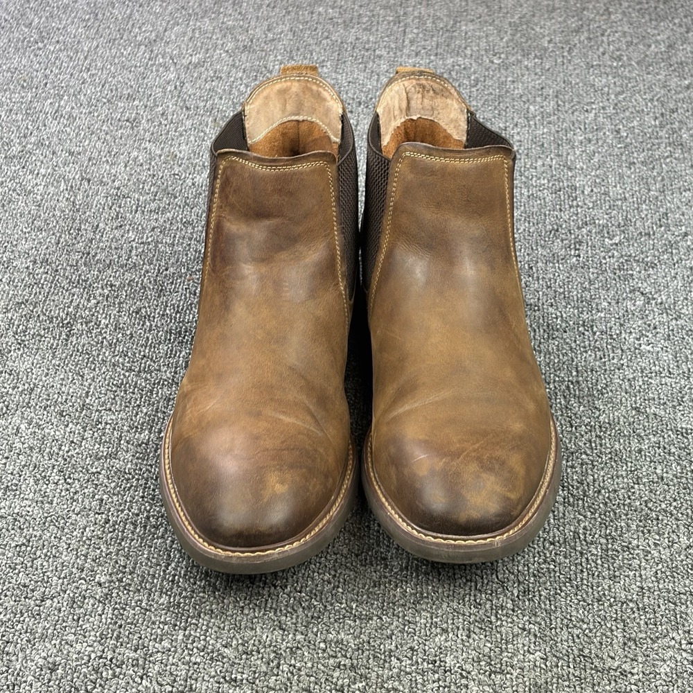 Florsheim Chalet Gore Brown Leather Chelsea Boots Mens Size 10.5 M 11964-215 - Picture 3 of 9